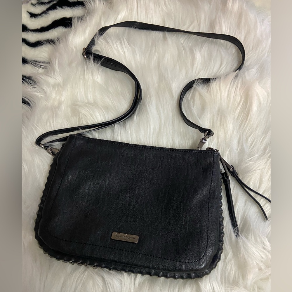 Black Leather Crossbody Bag - Classic Everyday Style